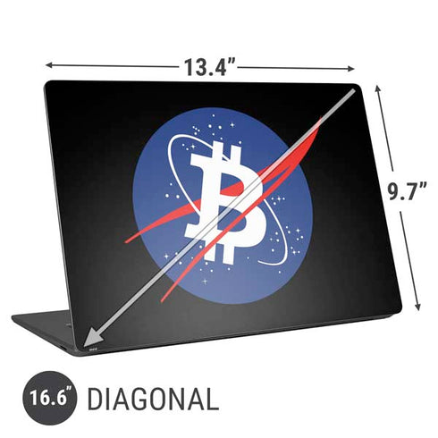 Bitcoin Logo Universal Laptop 16.6in (13.4 x 9.7in) Skin